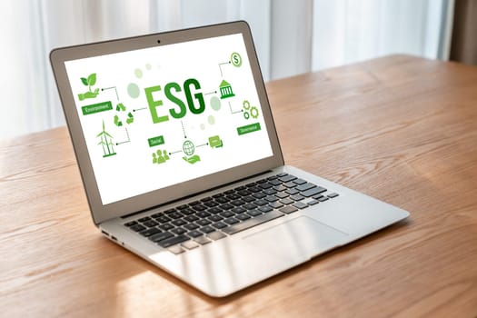 ESG environmental social governance policy for modish business to set a standard to achieve high ESG score