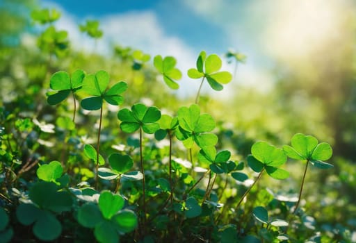 Clover for St. Patrick's Day. Generative AI. High quality illustration