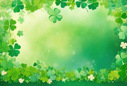 Clover for St. Patrick's Day. Generative AI. High quality illustration