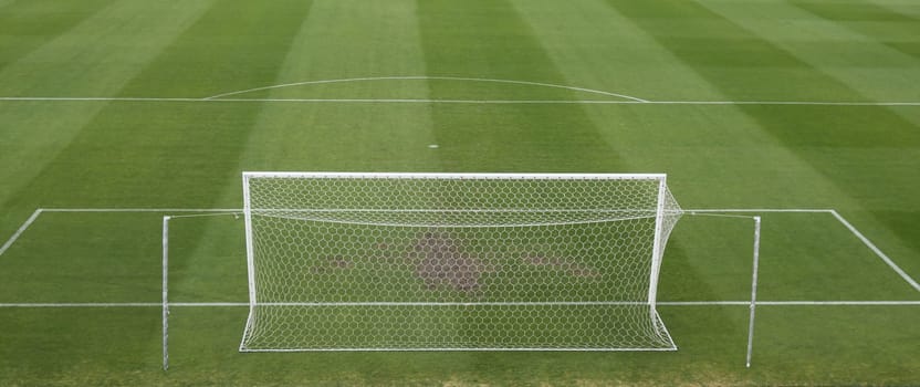 football field gate mesh line. High quality photo