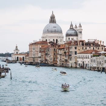 Venice Cathedral Grand Canal Gondola. High quality photo