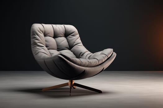 Minimalist aesthetic comfortable swivel armchair discrete exclusive minimalistic. Generative AI.