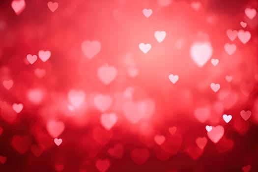 A romantic and dreamy background featuring heart-shaped bokeh lights, perfect for Valentine Day or love-themed designs