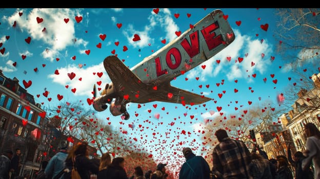 love is in the air, romantic valentines day love pragma concept , make love, not war