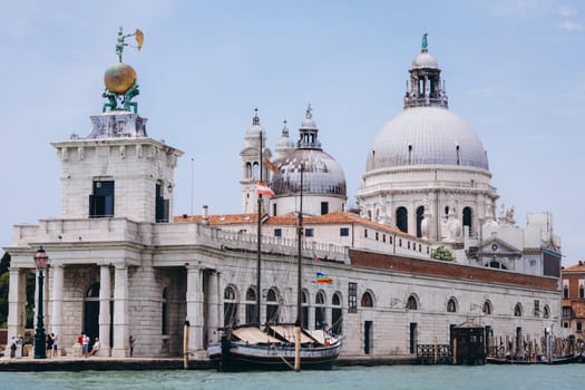 sea ship Venice industry travel. High quality photo