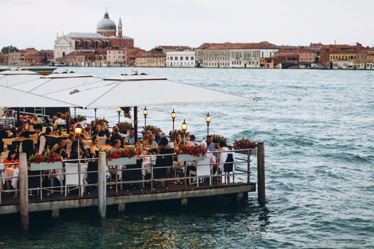 venice grand canal gondolas and old houses. High quality photo