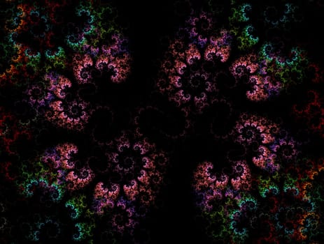 Imaginatory lush fractal texture image abstract background