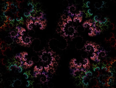 Imaginatory lush fractal texture image abstract background