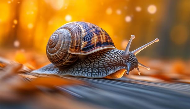 Super fast turbo snail. Successful fast moving snail. Amazing power concept and business skill services success or competitive advantage as a powerful rocket fast snail winning and overcoming challenges in a 3D illustration style. Copy space