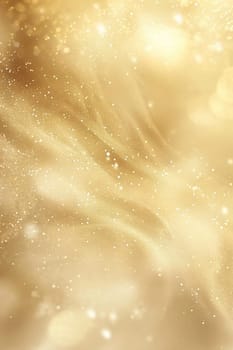 Glistening golden bokeh over a creamy beige background, ideal for high-end product displays, holiday season promotions, celebratory event backdrops, and luxury brand advertising. Generative AI