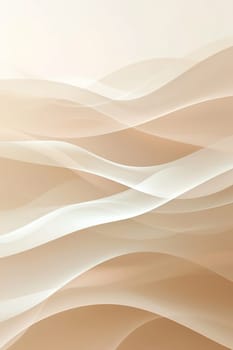 Abstract beige waves, ideal for backgrounds in luxury goods advertising, sophisticated web design, editorial layouts, or upscale product packaging. Nude gradient backdrop. Generative AI