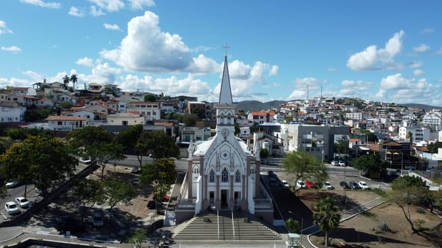 jequie, bahia, brazil - november 9, 2023: view of the cathedral of saint antonio de padua in the city of Jequie, in southwestern Bahia.