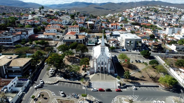 jequie, bahia, brazil - november 9, 2023: view of the cathedral of saint antonio de padua in the city of Jequie, in southwestern Bahia.