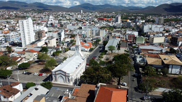 jequie, bahia, brazil - november 9, 2023: view of the cathedral of saint antonio de padua in the city of Jequie, in southwestern Bahia.