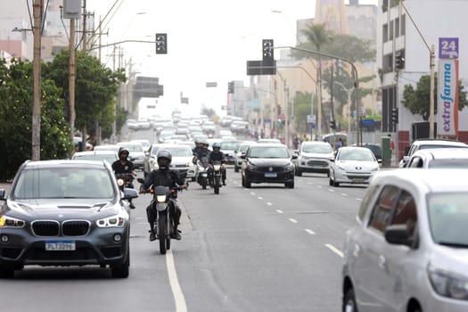 salvador, bahia, brazil - november 9, 2023: traffic movement in the Pituba neighborhood in the city of Salvador.