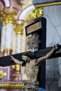 monte santo, bahia, brazil - october 30, 2023: celebration of mass in a catholic church in the city of Monte Santo.