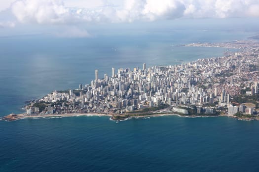 salvador, bahia, brazil - december 16, 2023: aerial view of the city of Salvador, in Bahia.