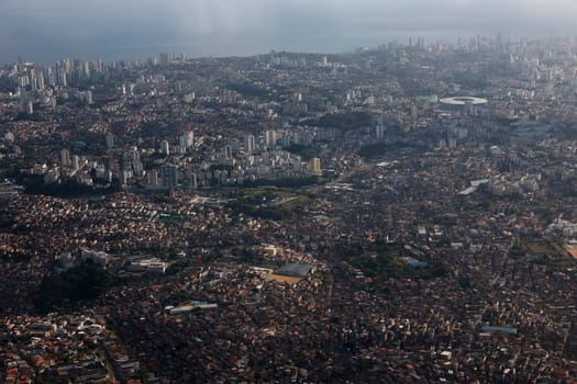 salvador, bahia, brazil - december 16, 2023: aerial view of the city of Salvador, in Bahia.