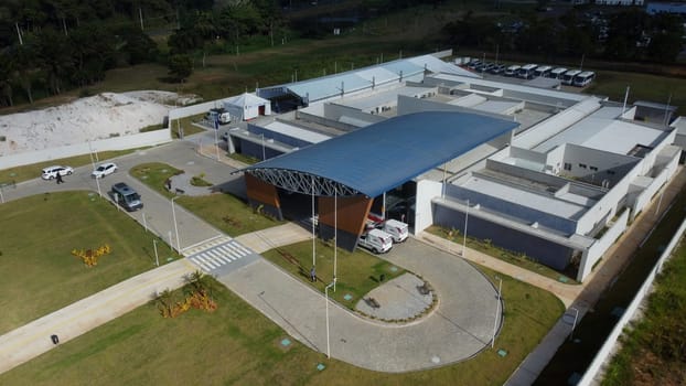 ilheus, bahia, brazil - december 10, 2023: view of a health polyclinic provided by the unified health system, in the city of Ilhues.