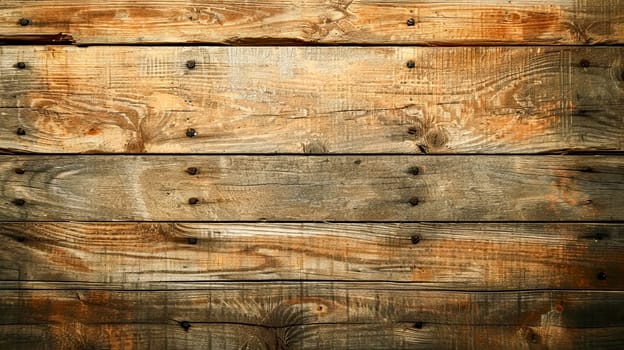 rustic wooden plank wall, with variations in color from warm amber to deep browns, highlighted by the natural grain and knots of the wood, banner with copy space