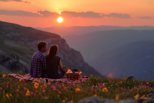 romantic sunrise mountain hiking with love of travel pragma