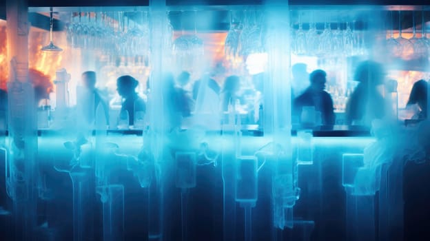 Ice bar blurred background - Ice bar Magic Ice AI