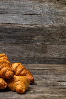 Delicious, fresh croissants. French breakfast concept