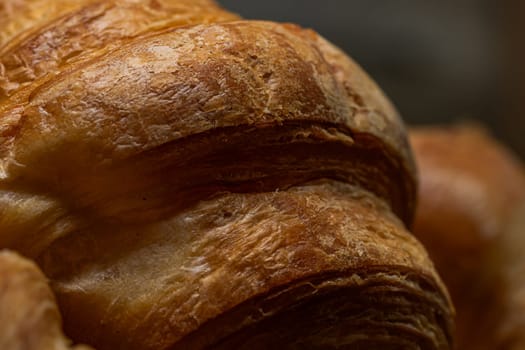 Delicious, fresh croissants. French breakfast concept