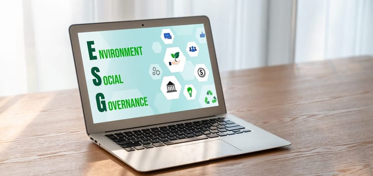 ESG environmental social governance policy for modish business to set a standard to achieve high ESG score