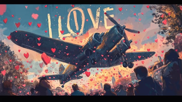 love is in the air, romantic valentines day love pragma concept , make love, not war