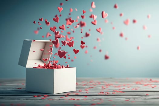 a gift box of romantic love on the valentines day pragma