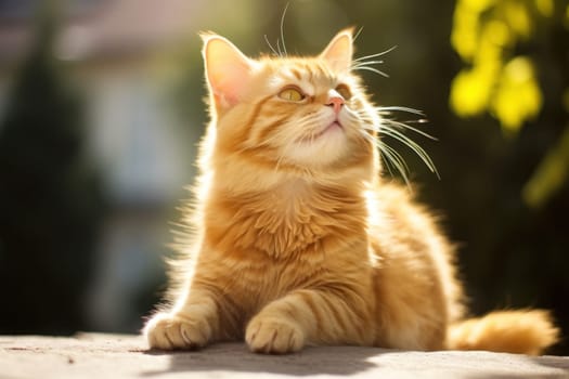 Background to celebrate Ginger Cat Appreciation Day on September 1. Generative AI.