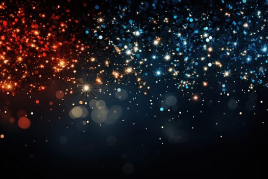 New years banner empty, blank fireworks. Generative AI.