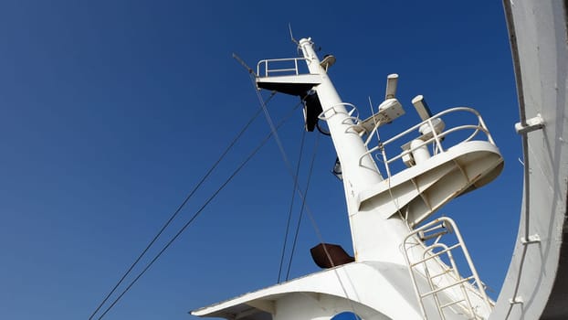 The radars of a ferry in Italy towards the Mediterranean islands.