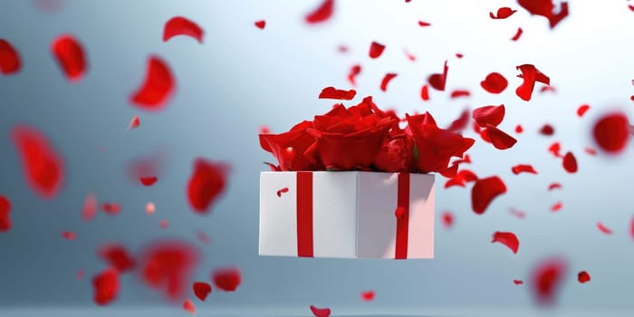 a gift box of romantic love on the valentines day pragma