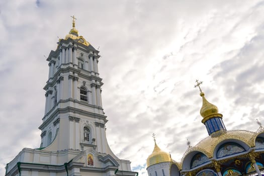 Holy Dormition Pochaev Lavra. Ukraine. Christian Orthodox architectural complex and monastery