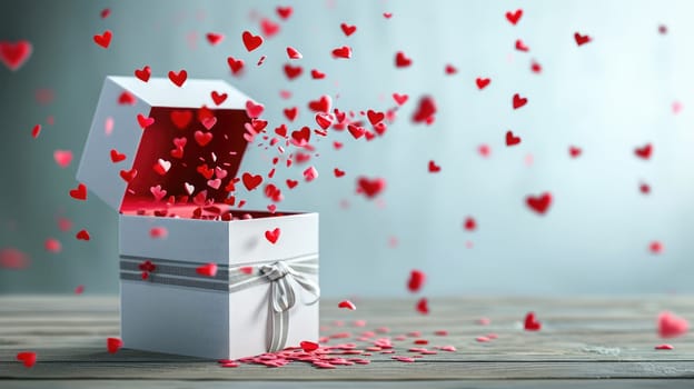 a gift box of romantic love on the valentines day pragma