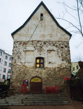 old house in vyborg russia.