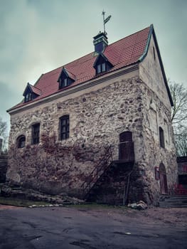 old house in vyborg russia.