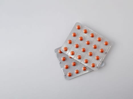 Closeup photo of blister pack with pills.