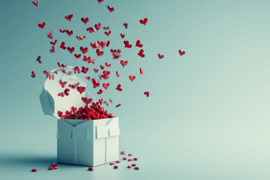 a gift box of romantic love on the valentines day pragma