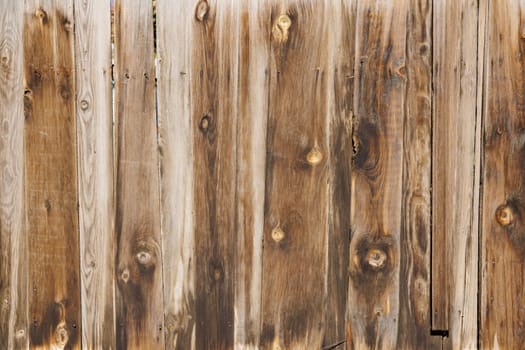 old dry weathered brownish gray wooden planks board surface - full frame background and texture.