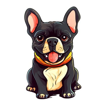 Cute cartoon dog. Clipart is a great choice for creating cards, invitations, party supplies and decorations. AI generated.