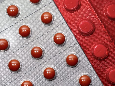 Closeup photo of blister pack with pills.