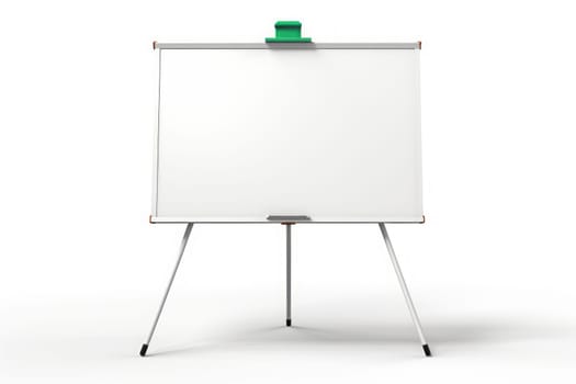 White meeting white board stand. Generative AI.