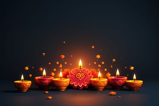 Diwali is an Indian holiday, the festival of fire. Generative AI.