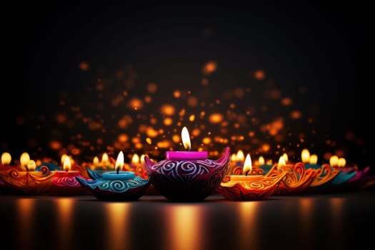 Diwali is an Indian holiday, the festival of fire. Generative AI.