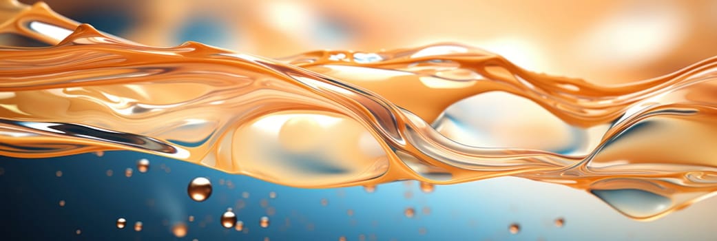 Fluid art of splashing orange liquid in motion