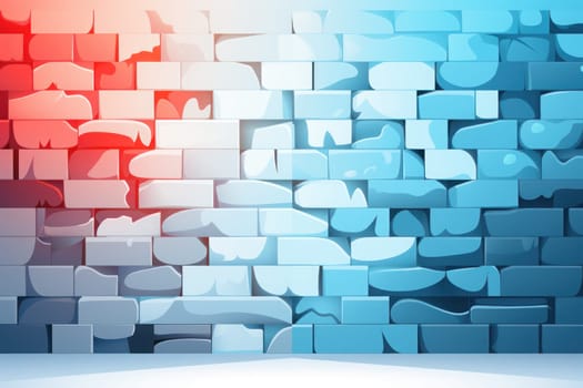 A wall walling ,flat Animation for textbook, colors shades of light blue. Generative AI.