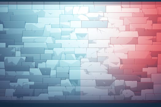 A wall walling ,flat Animation for textbook, colors shades of light blue. Generative AI.